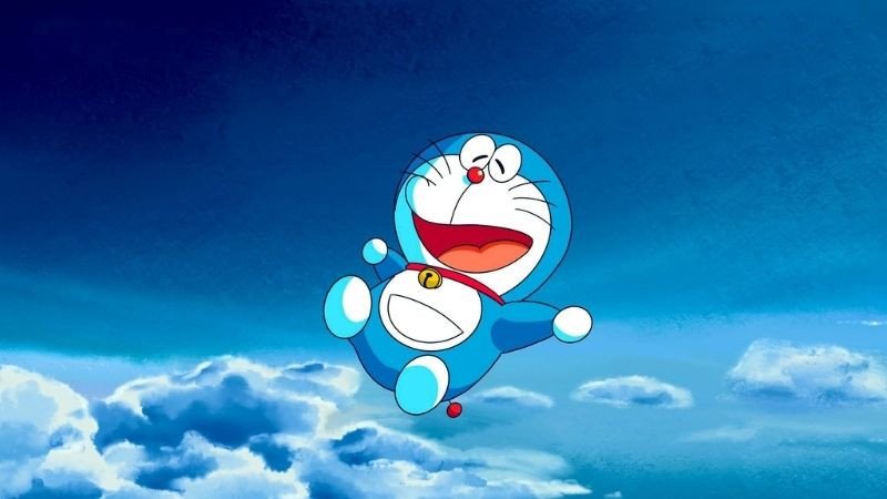 Hình nền laptop Doraemon cùng bánh rán