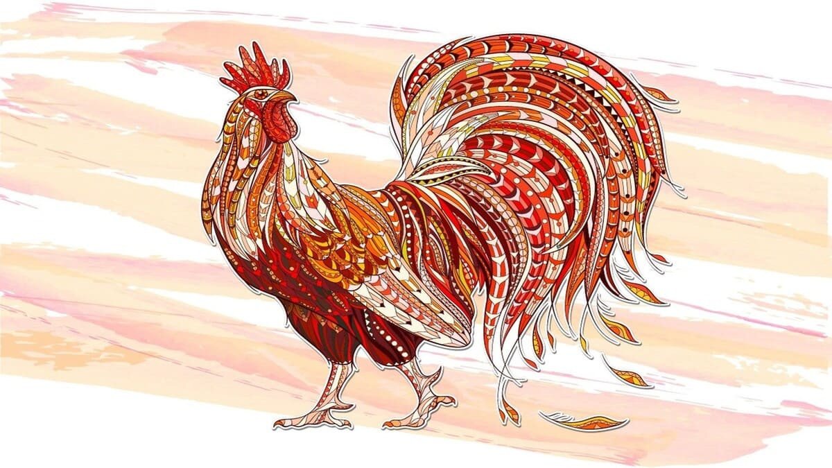 Hình nền laptop thu hút tài lộc cho người tuổi Dậu với hình ảnh gà trống oai vệ