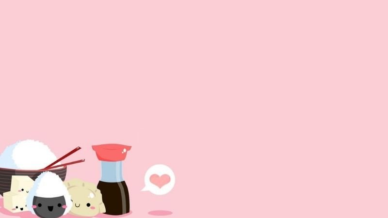 Hình nền máy tính cute màu hồng với cốc trà