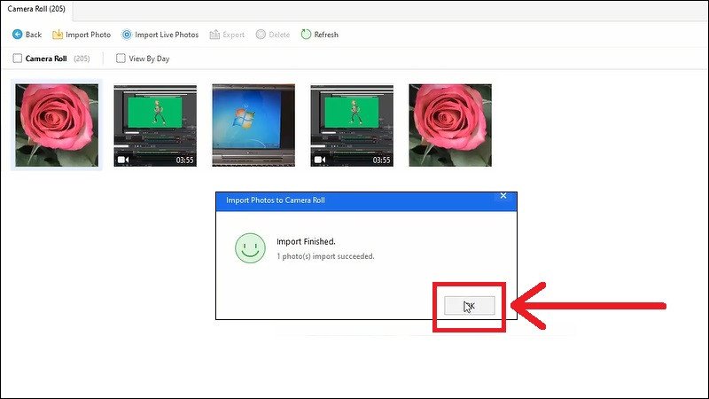 Hoàn tất quá trình chuyển ảnh từ laptop sang iPhone bằng 3uTools