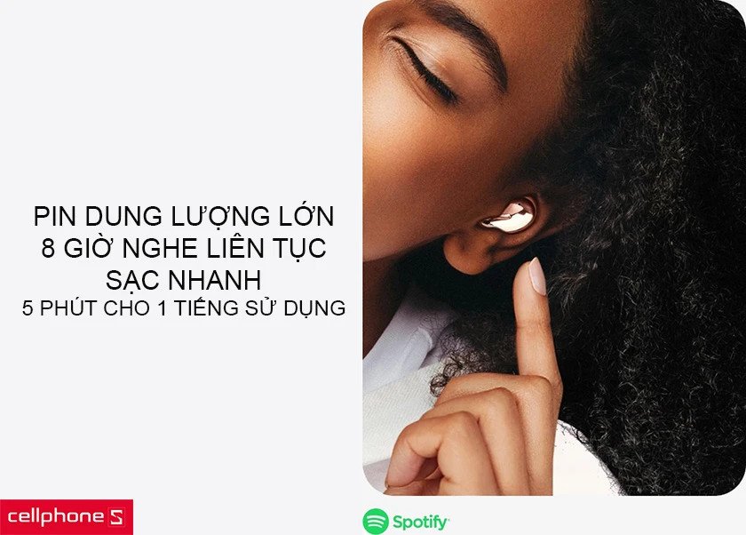 Hộp sạc của tai nghe Samsung Buds Live hiển thị thời lượng pin lớn 29 giờ sử dụng