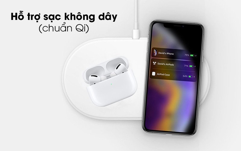 Hộp sạc tai nghe AirPods Pro 1 hỗ trợ sạc không dây chuẩn Qi