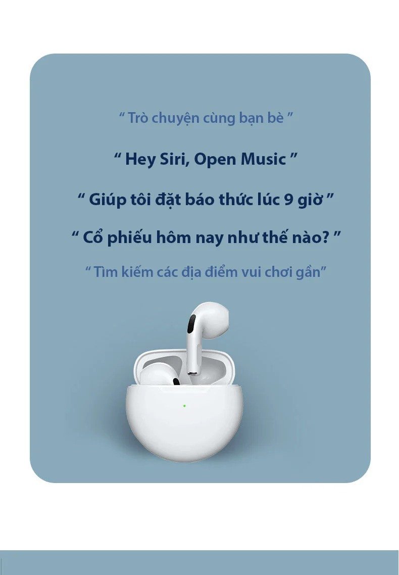 Hộp sạc tiện lợi của tai nghe Bluetooth TWS Pro 6