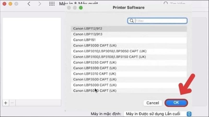 hộp thoại nhập tên máy in Brother HL-L2321D để hoàn tất cài đặt