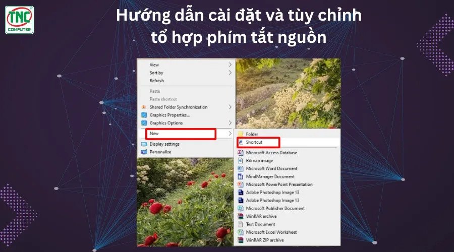 Hộp thoại tạo shortcut mới để tạo phím tắt tắt máy tính