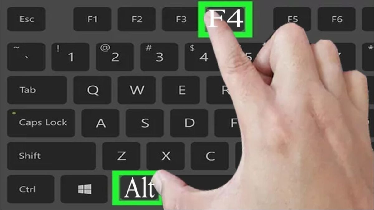 Hộp thoại tắt máy Windows hiển thị tùy chọn khởi động lại sau khi sử dụng tổ hợp phím Alt F4