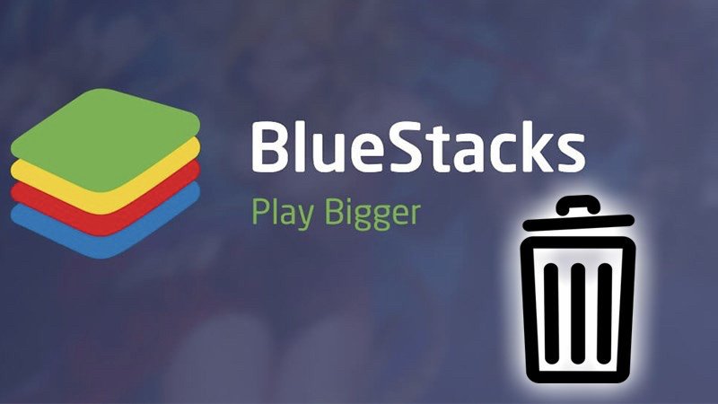 Hộp thoại xác nhận gỡ cài đặt BlueStacks, minh họa cách quản lý phần mềm giả lập trên máy tính