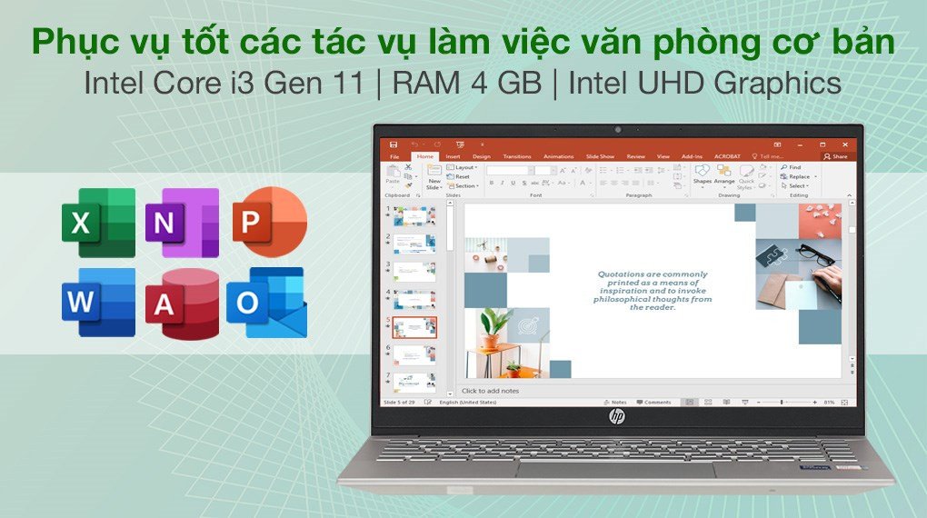 HP Pavilion hiệu năng ổn định, đa dạng **kích thước màn hình** để làm việc