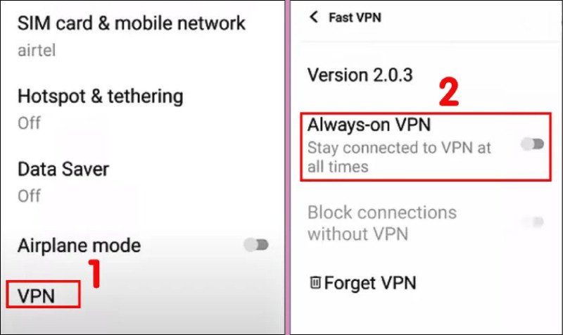 Hướng dẫn cách tắt VPN trên thiết bị Vivo qua menu cài đặt