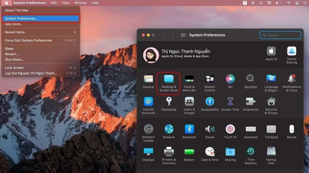 Hướng dẫn cài đặt hình nền laptop thu hút tài lộc trên Macbook