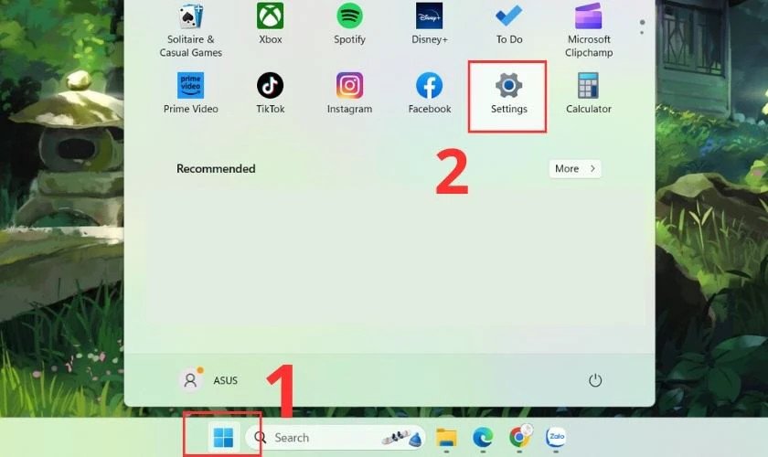 Hướng dẫn cài đặt mật khẩu máy tính Win 11 qua Windows Settings
