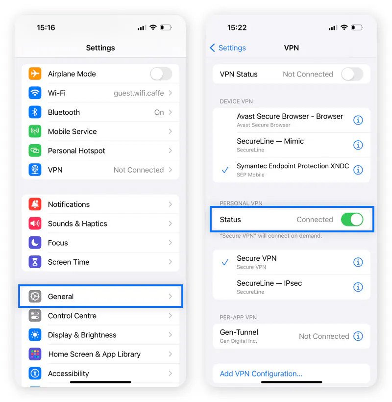 Hướng dẫn chi tiết cách tắt VPN tạm thời trên iPhone