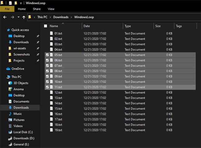 Hướng dẫn chọn nhiều ảnh liền kề trên laptop với phím Shift