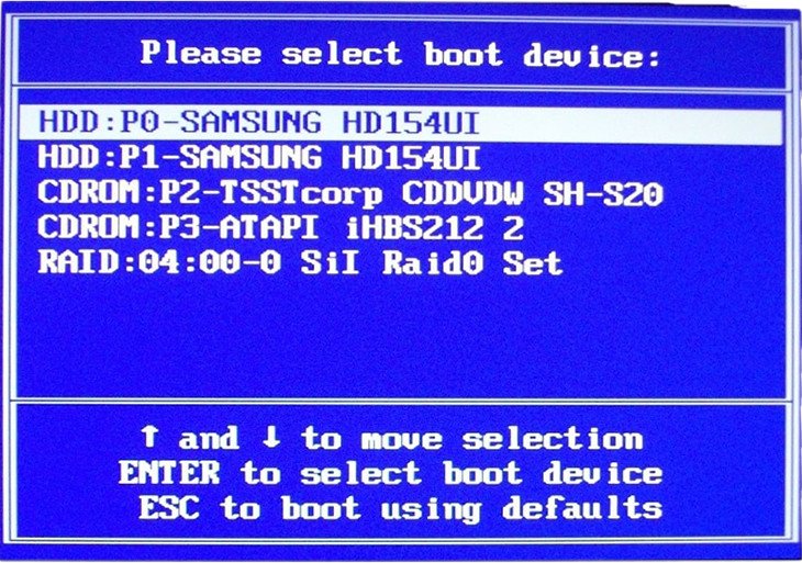 Hướng dẫn chọn thiết bị khởi động trong Boot Menu Acer