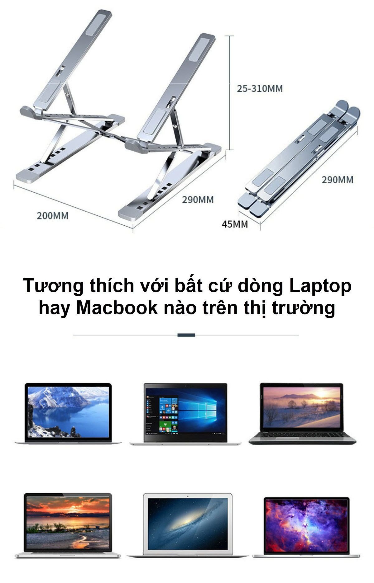 Kệ laptop 2 tầng gấp gọn tiện lợi