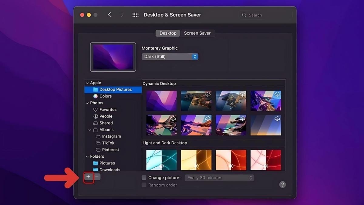 Kéo và thả ảnh để thiết lập hình nền laptop 4K biển trên macOS