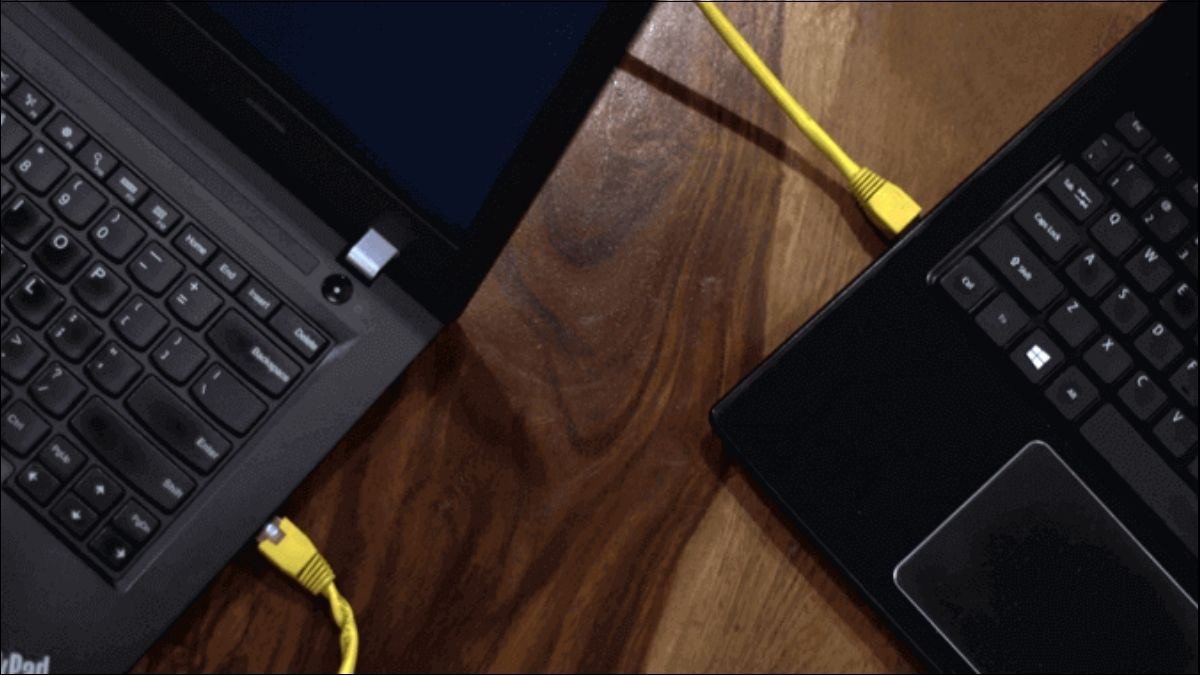 Kết nối hai laptop bằng cáp Ethernet để chia sẻ dữ liệu