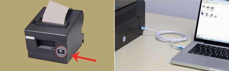 Kết nối máy in qua cổng USB với Macbook