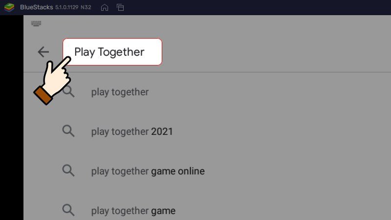 Kết quả tìm kiếm game Play Together trên laptop