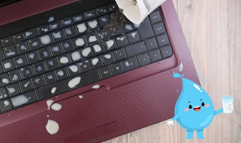 Khắc phục bàn phím laptop bị kẹt do chất lỏng đổ vào