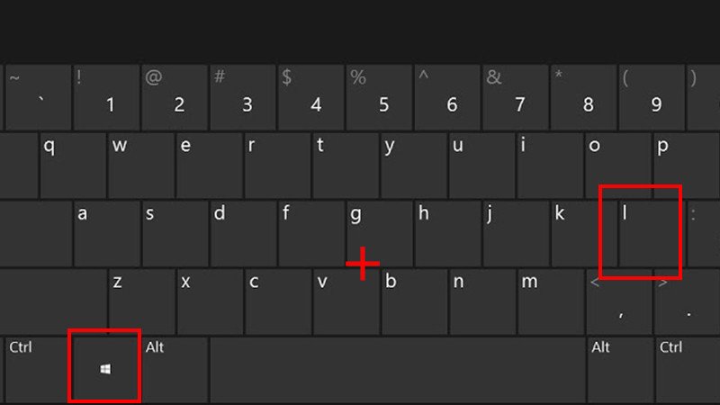 Khóa màn hình laptop bằng tổ hợp phím Windows + L