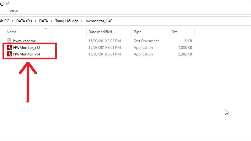 Khởi chạy ứng dụng HWMonitor để xem thông tin về pin