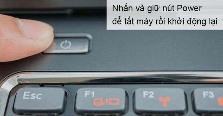 Khởi động lại laptop Dell