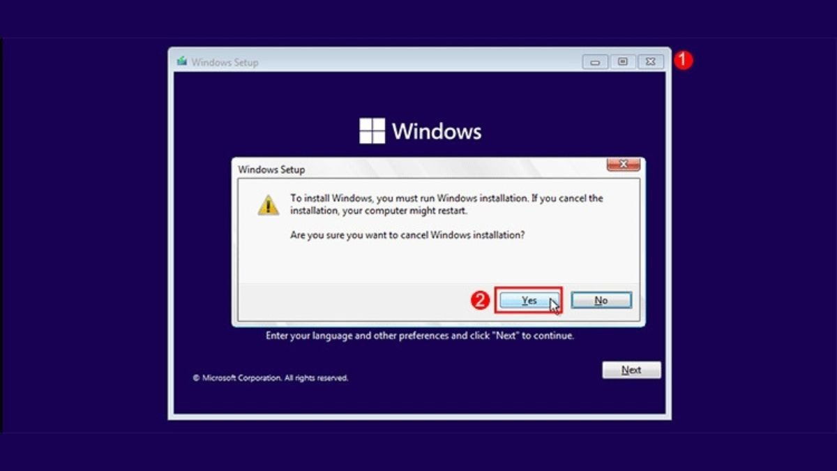 Khởi động lại laptop sau khi thay đổi file hệ thống để reset mật khẩu Win 11