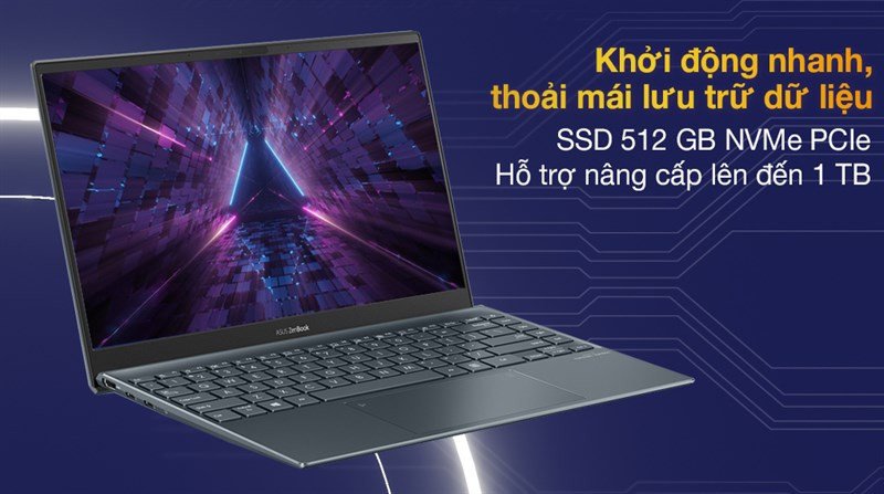 Khởi động và tải dữ liệu nhanh chóng với ổ cứng SSD trên laptop 13 inch