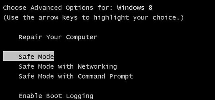 Khởi động vào Safe Mode để xử lý lỗi màn hình đen