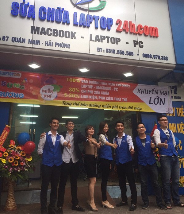 Khu vực tiếp nhận khách hàng sửa chữa laptop tại Hải Phòng