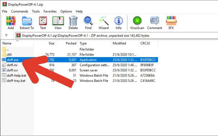 Kích hoạt doff.exe để tắt màn hình laptop một cách nhanh chóng