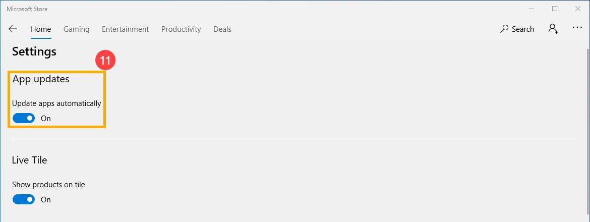 Kích hoạt hoặc tắt cập nhật ứng dụng tự động trên Windows 10