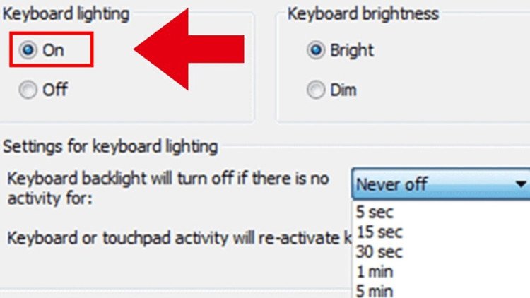 Kích hoạt Keyboard Backlighting cho laptop Lenovo Core i5