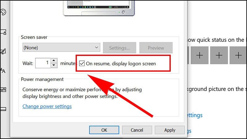 Kích hoạt tính năng yêu cầu đăng nhập khi thoát Screen Saver