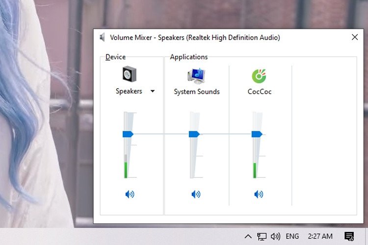 Kiểm tra âm lượng hệ thống khi laptop mất tiếng Win 10
