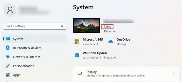 Kiểm tra đời máy tính laptop - Xem thông tin trong Settings Windows 11