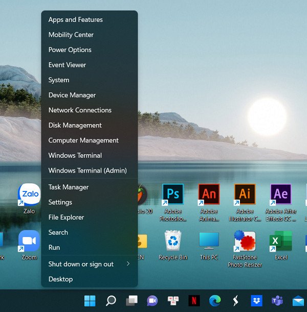 Kiểm tra thông qua phím tắt Windows