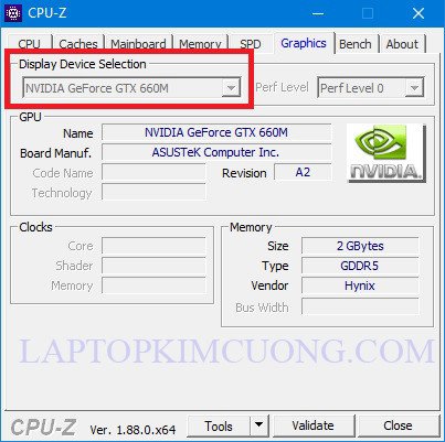 Kiểm tra thông tin card đồ họa bằng CPU-Z