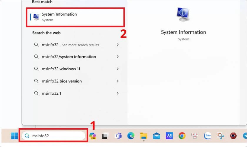 Kiểm tra thông tin hệ thống để đánh giá Secure Boot và lỗi màn hình đỏ