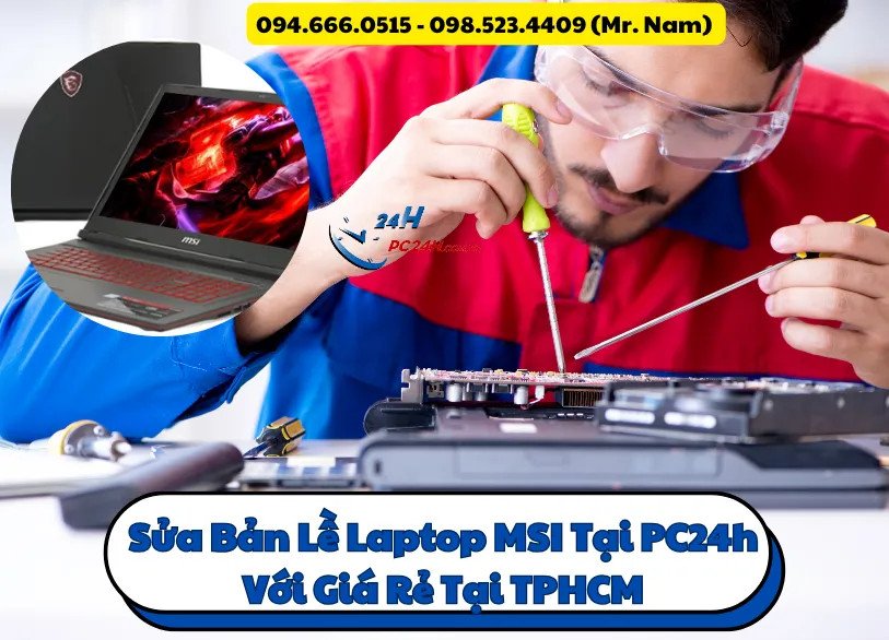 Kiểm tra tình trạng bản lề laptop MSI