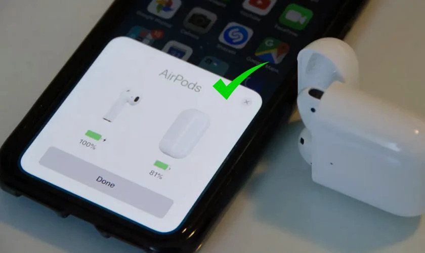 Kiểm tra tình trạng pin của tai nghe Bluetooth khi gặp lỗi âm thanh một bên