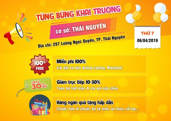 Kỹ thuật viên chuyên nghiệp tại trung tâm sửa chữa laptop 24h Thái Nguyên đang kiểm tra máy tính khách hàng