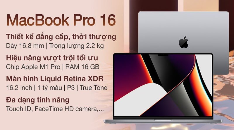 Laptop Apple MacBook Pro với hiệu năng mạnh mẽ