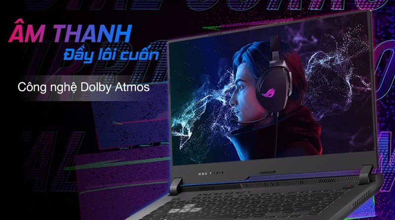 Laptop Asus Gaming ROG Strix G15 G513IH R7 với hệ thống âm thanh sống động