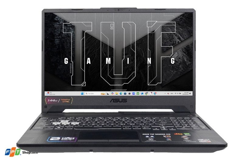 Laptop ASUS TUF Gaming A15 FA506NCR-HN047W với logo AMD Ryzen