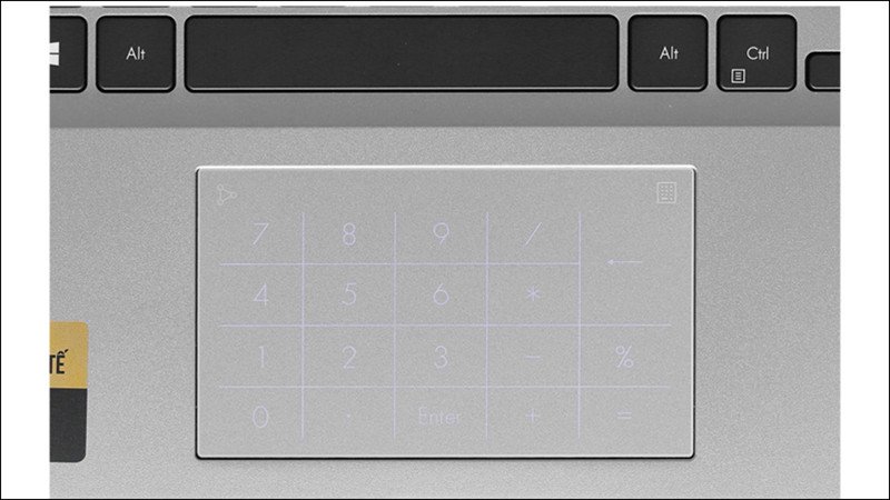 Laptop Asus VivoBook S433EA sở hữu Numberpad tiện lợi cho công việc nhập liệu của giáo viên