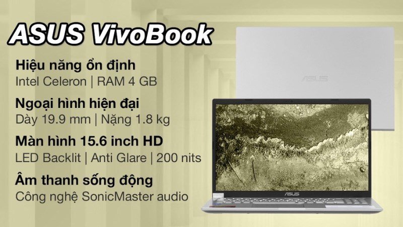 Laptop Asus VivoBook X515MA màu xám, sự lựa chọn giá rẻ và hiệu quả cho sinh viên
