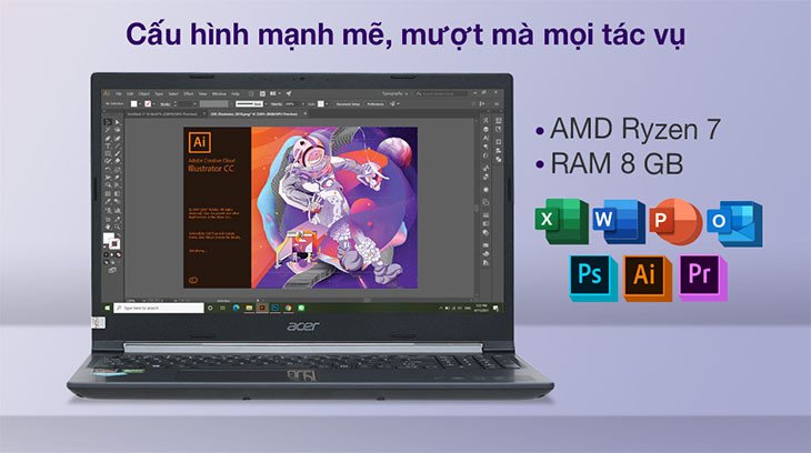 Laptop có cấu hình RAM 8GB phù hợp cho lập trình