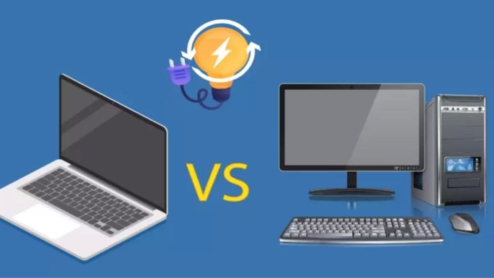 Laptop đang được cắm sạc vào ổ điện